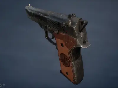 M9 Beretta Low-poly 3D model