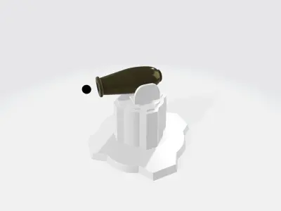 cannon weapons Base for game 3D model
