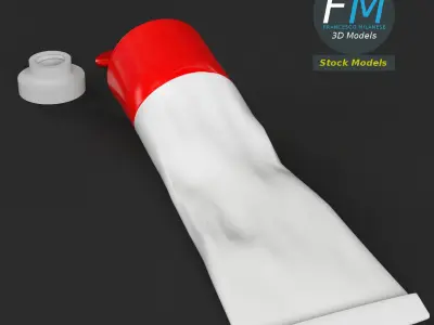 Paint tube open 3D model