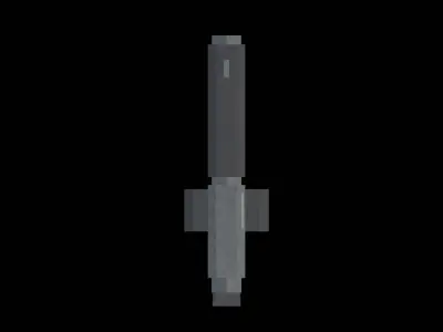PS1 Style Semi Auto Shotgun Low-poly 3D model
