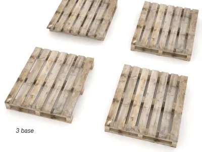 European wood pallet - 01 Low-poly 3D model
