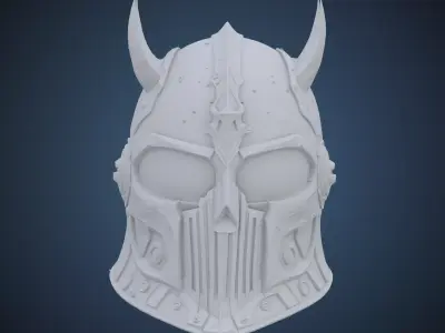 Horned Orc Warrior Helmet PM-228 3D print model