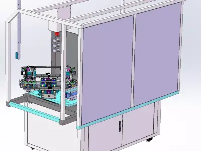 Double-station aluminum frame welding machine 3D model