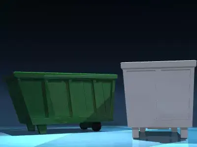 Recycle bin 3D model shop