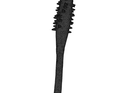 Realistic Spiked Wooden Club 3D Model Low-poly 3D model