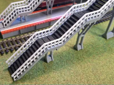 Double Edge Platform Overpass 1-87 FDM color 3D print model