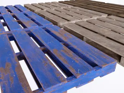 Wood Pallets Low-poly 3D model purchase