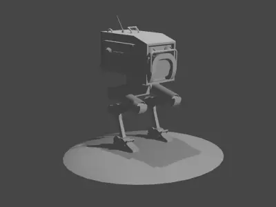 Mecha Low-poly 3D model