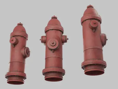 Fire hydrant Low-poly 3D model buy