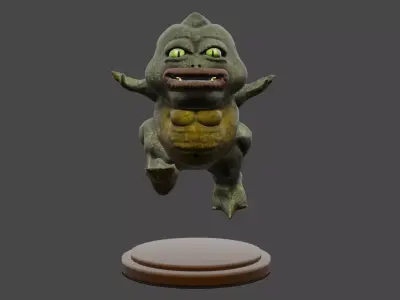 crocodile kid Free 3D model
