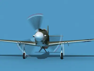 North American A-36A Apache V01 USAAF 3D model