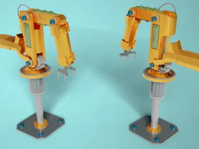 Warehouse Robot Low-poly 3D model