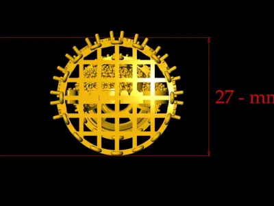 Elephant Jhumka Earring - 09 3D print model