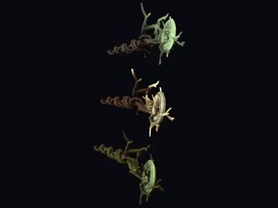 Druid Staff of Living Roots Low-poly 3D model