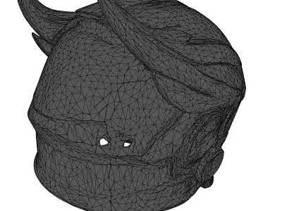 Futuristic Cyber Pilot Helmet 3D model