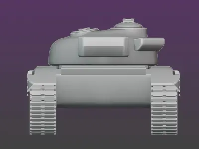 T-72 Tank  Low-poly 3D model