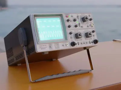 Hameg HM203 Cathode Ray Oscilloscope 4k PBR Low-poly 3D model