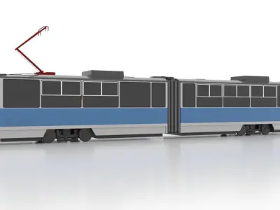 Tatra KT4tYU Low Low-poly 3D model