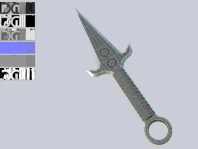 Kunai Low-poly 3D model shop
