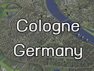 Cologne Germany - city and urban 3D model