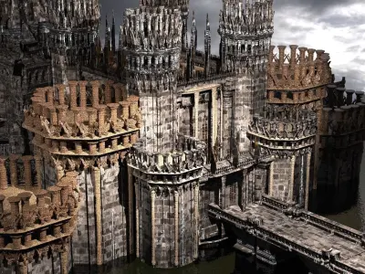 Elden Ring Inspired Castle 1 Kit bash 1  3D model