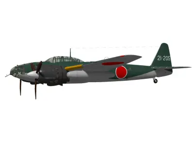 kugisho P1Y1 ginga  Frances 3D model