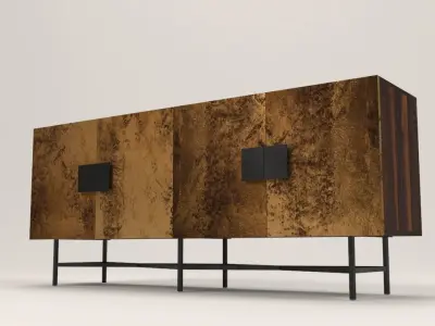 Industrial sideboard Low-poly 3D model purchase