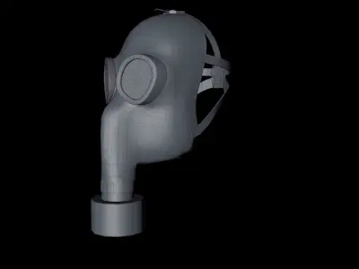 Gas mask Low-poly 3D model buy