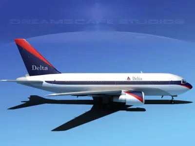 Boeing 767-100 Delta 2 3D model
