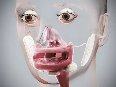 Human Female Digestive Anatomy 3D model