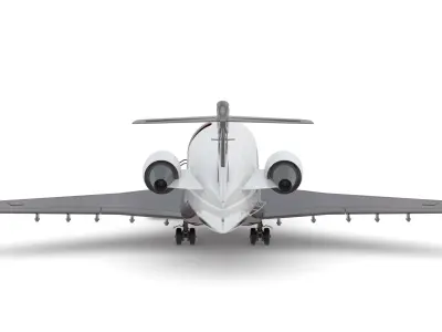 Bombardier Challenger 600 with Full Interior and Cockpit 3D model