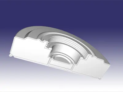 TM-62 model of the Soviet anti-tank mine in section 3D print model