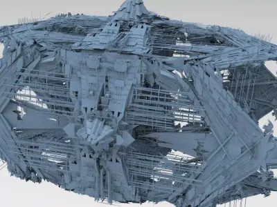 Grand Cigar zeppelin Mega Ship 5 3D model