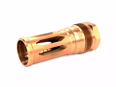 Rearden MFG R2C Heat Treat Flash Hider Low-poly 3D model