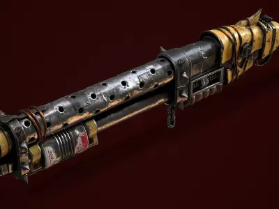 Cyber Rifle Spray Low-poly 3D model