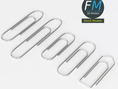 Paper clips 3D model purchase