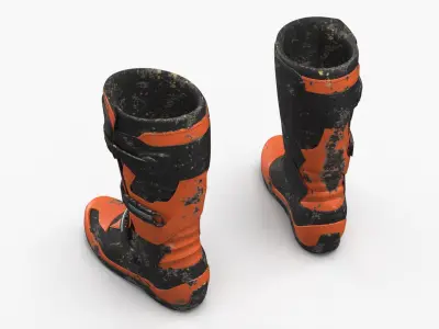  Child Dirt Bike Riding Boots Covered in Mud 