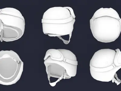 Helmet Low-poly 3D model shop