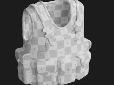 3D Military Tactical Vest 3D model