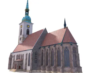 Gothic cathedral of Saint Martin - Bratislava Slovakia  3D model