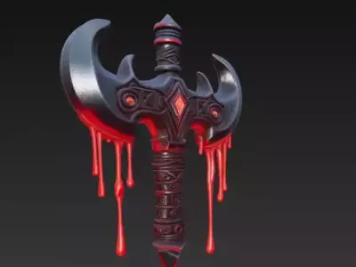 Bloodbound Arsenal  Stylized Ritual Blades Collection 3D Model Pack