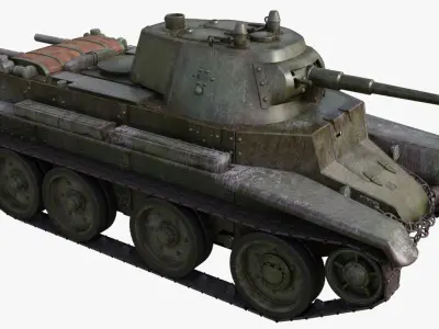 Tank BT 7 Mental Ray 3D model