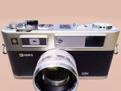 Photocamera Yashica Gsn 35 Modelo 3D Low-poly 3D model