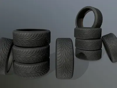 tire  01 Low-poly 3D model