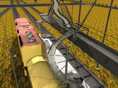 Cement Wagon Loading Free 3D model
