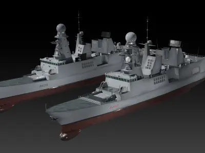 Horizon class destroyer 3D Model Pack