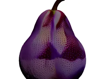 Iridescent Stylized Pear 3D Model 3D model