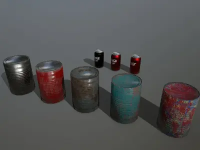 coke can Low-poly 3D model