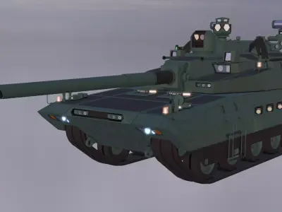 Fictional Main Battle Tank Low-poly 3D model