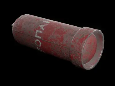 Soviet USSR Gas tank PBR low-poly game-ready  model Low-poly 3D model